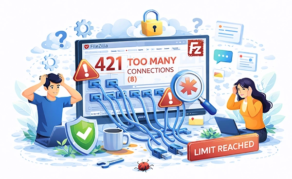 FileZilla 421 Too Many Connections Fix
