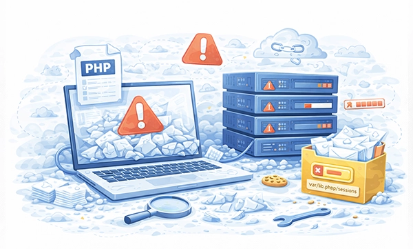 Fixing No Space Left on Device and PHP Session Errors