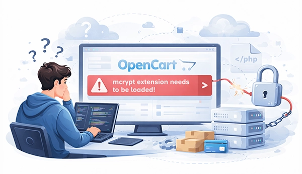 OpenCart showing mcrypt extension error