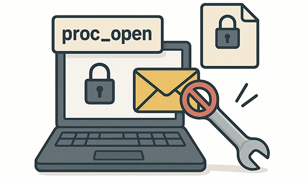 Fix proc_open disabled for security
