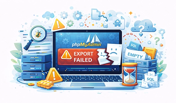 phpMyAdmin Export Troubleshooting