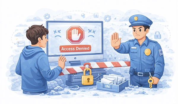Browser showing webmaster has forbidden access error