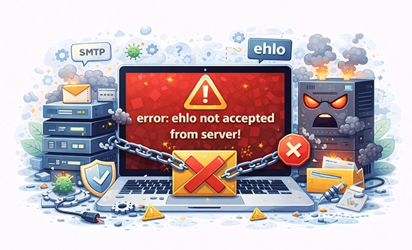 EHLO not accepted from server SMTP Error