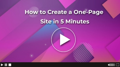 How to Create a One-Page Site in 5 Minutes